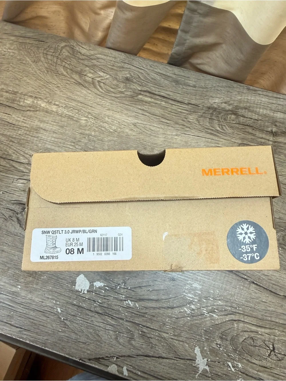 Merrell Snow Quest Lite 3.0 Junior Waterproof size 8